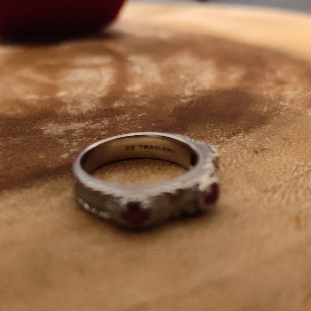 Judith ripka Nat. Ruby and CZ ring - Picture 5 of 6